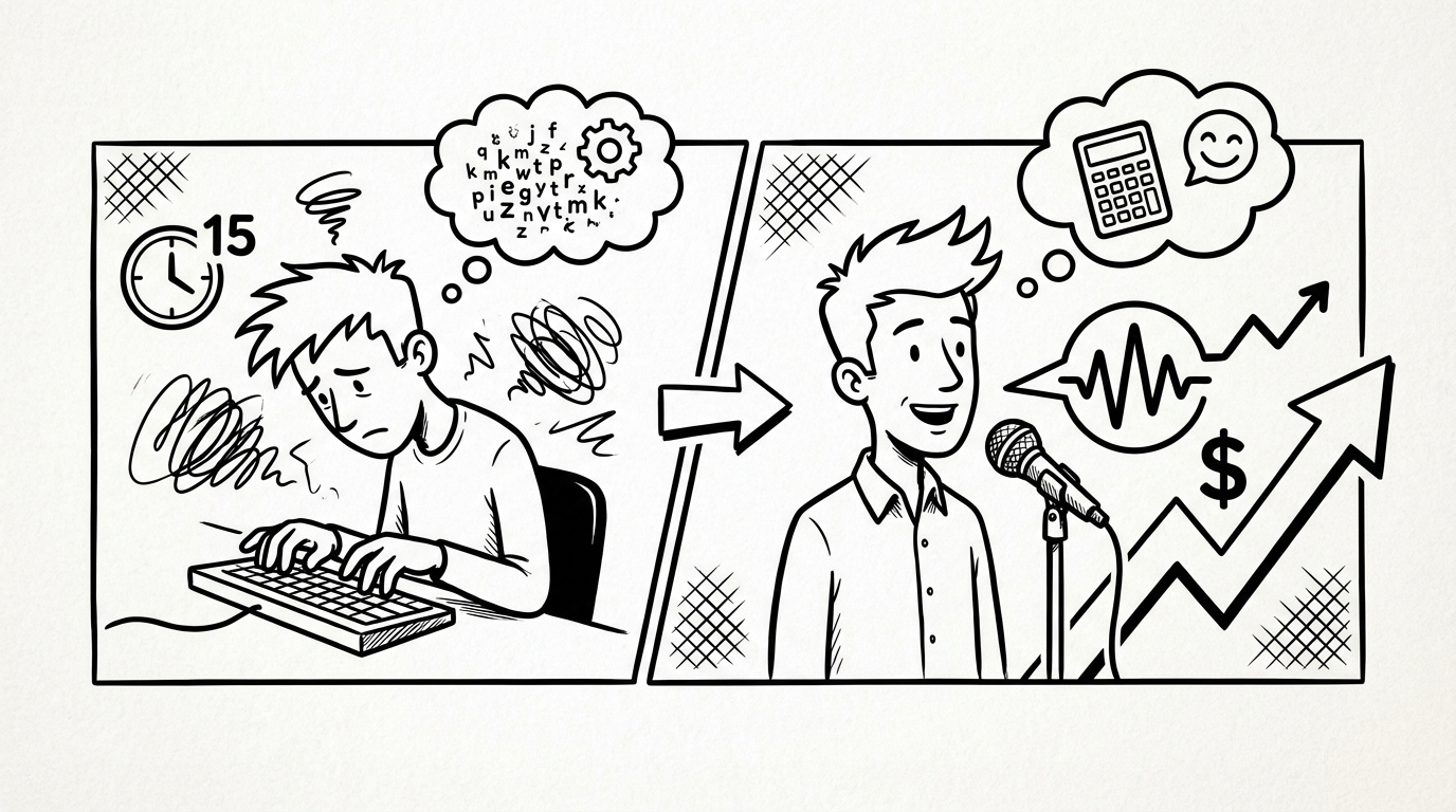 The ROI of Replacing Just 15 Minutes of Typing With Voice Every Day cover image