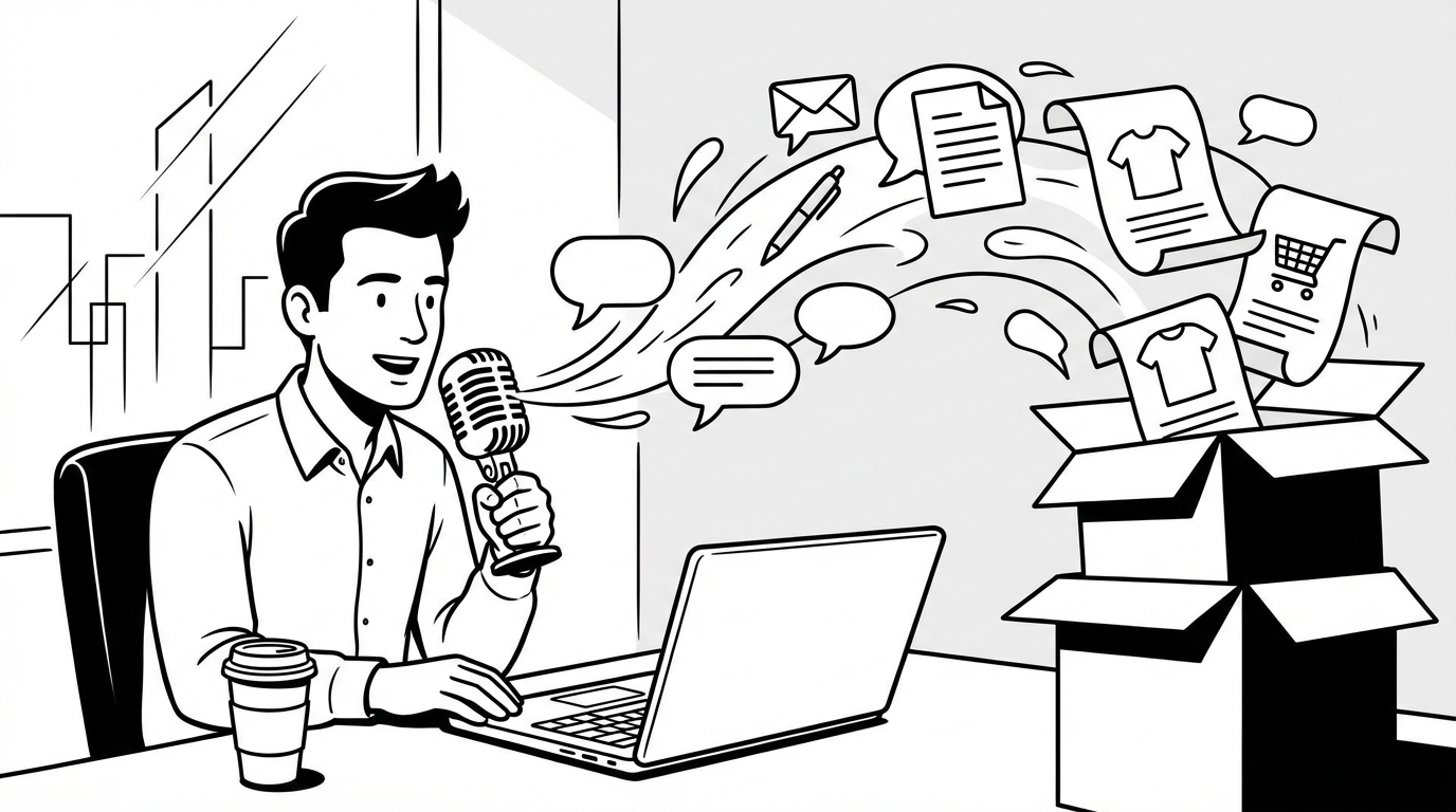 Small Business Owners: Handle Customer Messages and Product Copy Faster by Voice cover image