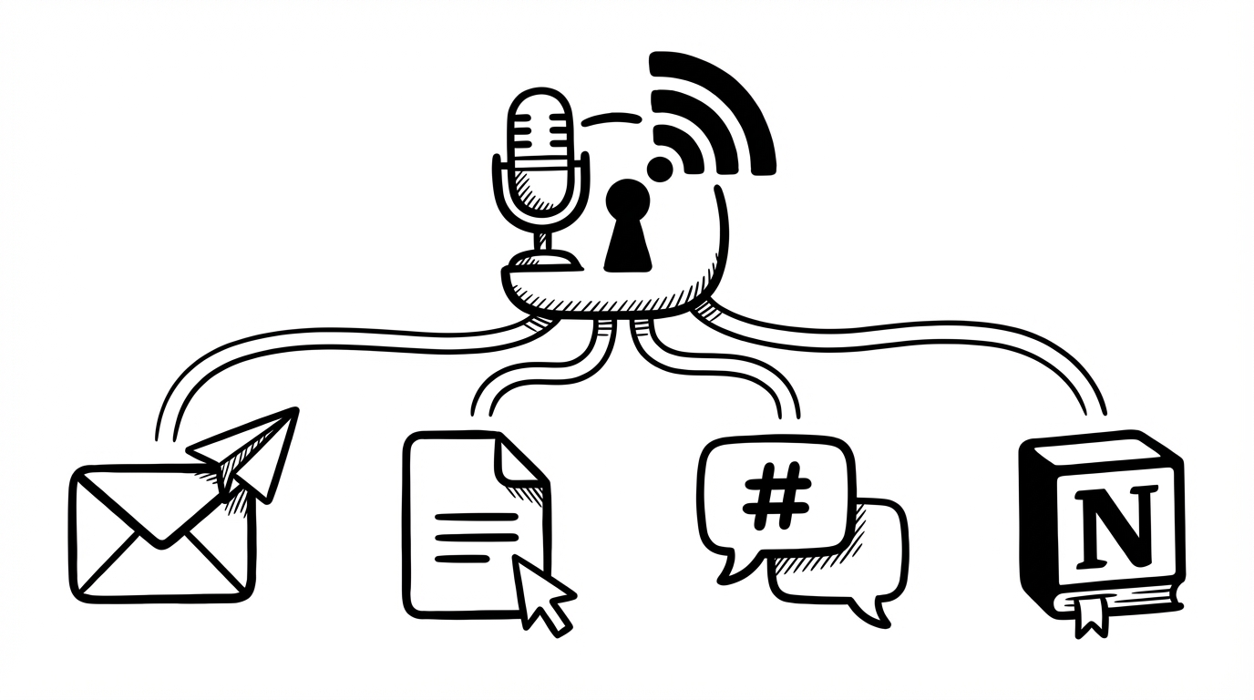 Using SERP Transcribe in Gmail, Google Docs, Slack, and Notion cover image