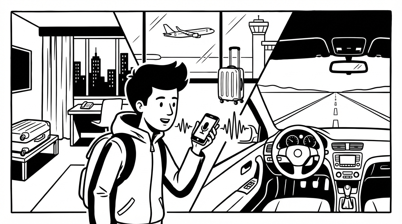 Using Voice Dictation While Traveling: Hotels, Airports, and On the Road cover image