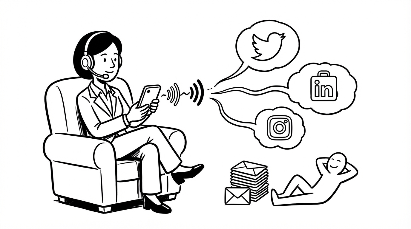 Voice Typing on X, LinkedIn, and Instagram: Post More Without Burning Out cover image